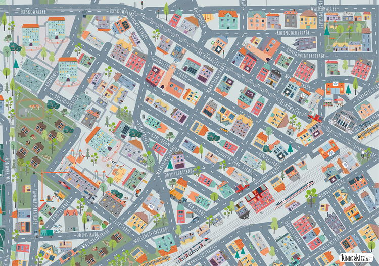 Berlin Heimatviertel Spielteppich