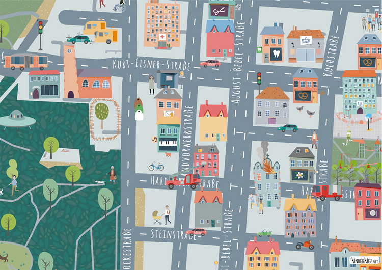 Leipzig Südvorstadt Spielteppich