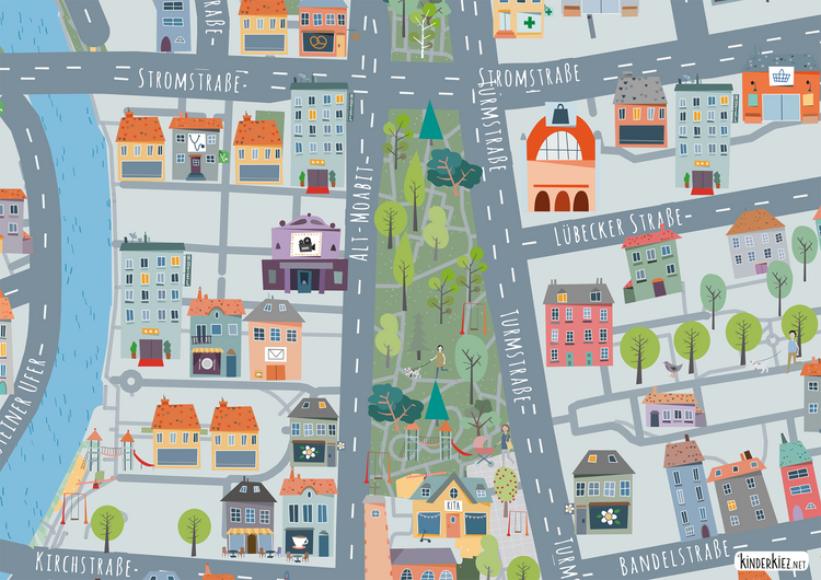 Berlin Kleiner Tiergarten Spielteppich