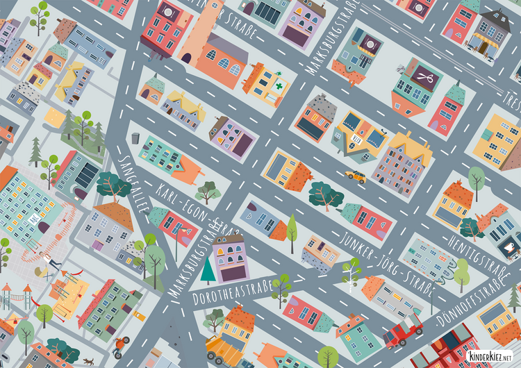 Berlin Heimatviertel Spielteppich