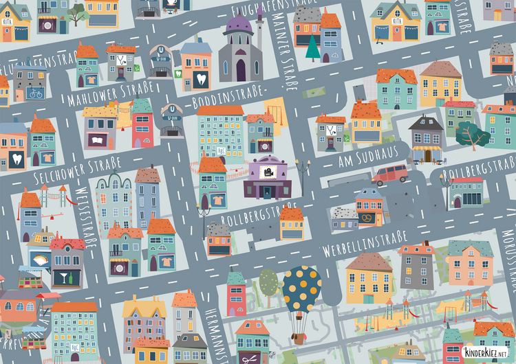 Berlin Schillerkiez Spielteppich