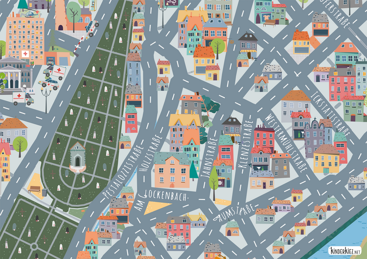 München Glockenbachviertel Spielteppich